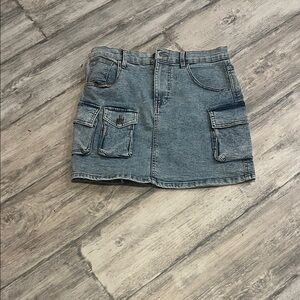 Love Tree Blue Denim Mini Skirt